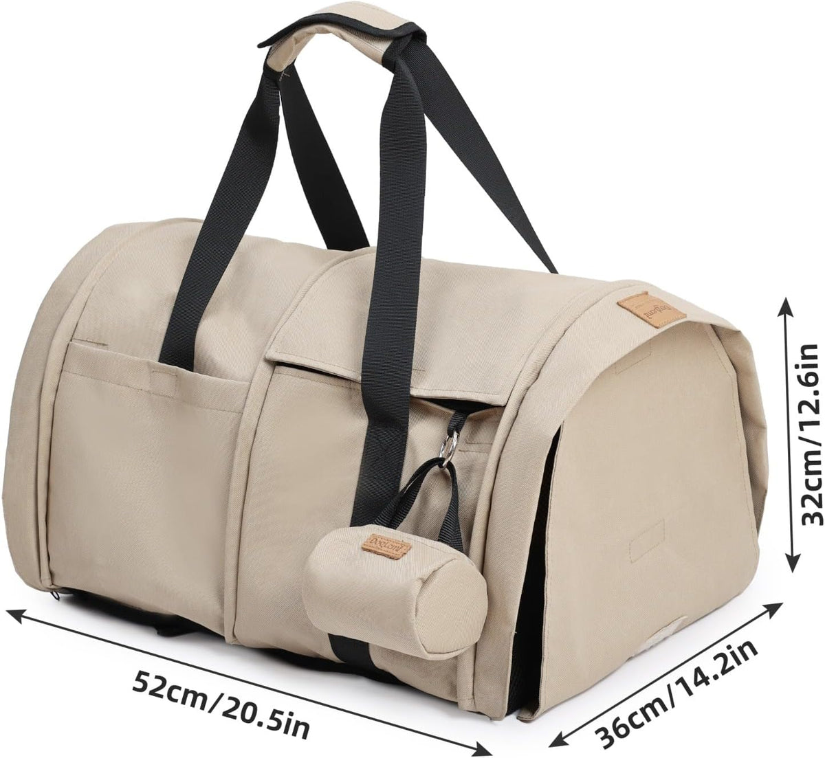 Dog Backpack Carrier – Comfortable Travel Bag for Pets –Khaki