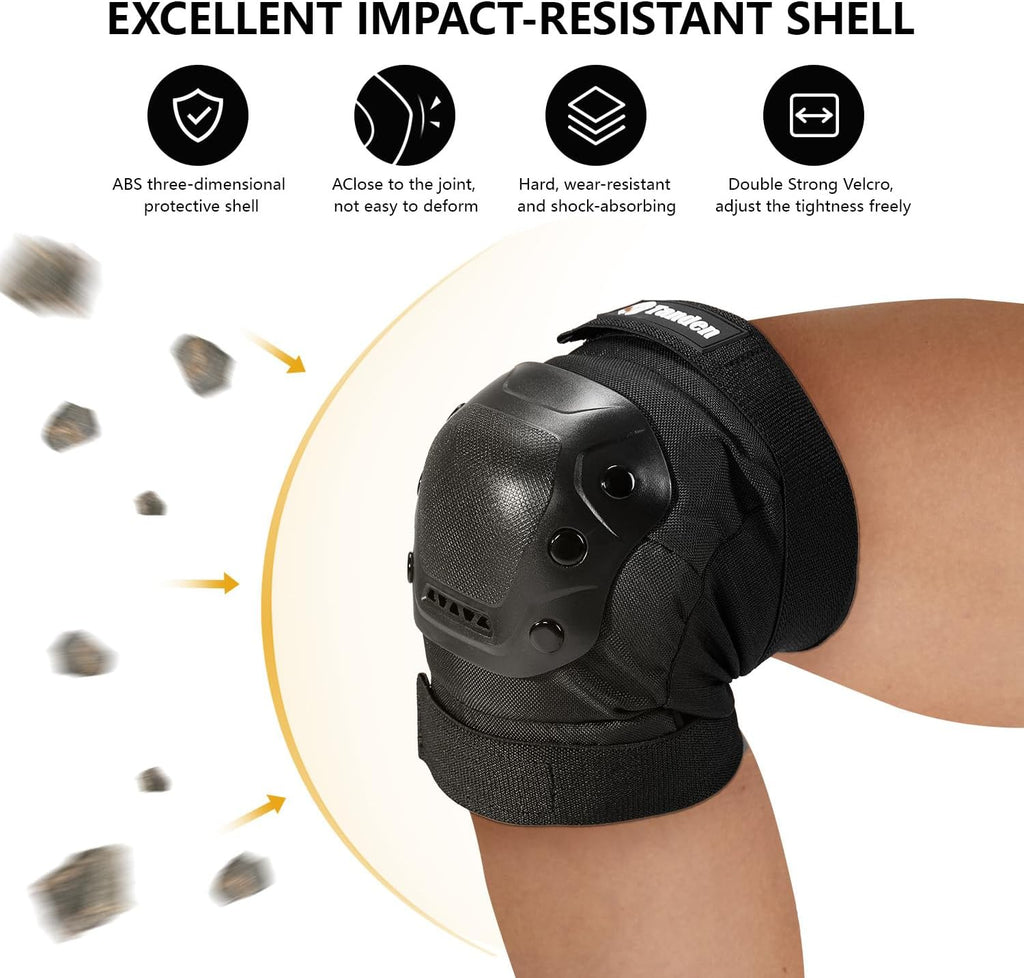 Tanden Skate Protective Gear Adult Knee Pads and Elbow Pads Set Wrist Guard