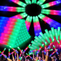 OLUPP 150 PCS Led Foam Sticks, Bulk Glow Sticks with 3 Colors Flashing, Light Up Baton Wands for Kids, Glow Sticks Party Supplies for party, Wedding, Raves, Concert, Camping, Sporting Events