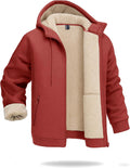 Boladeci Men's Sherpa Fleece Lined Hoodie Zip Up Heavyweight Winter Jacket