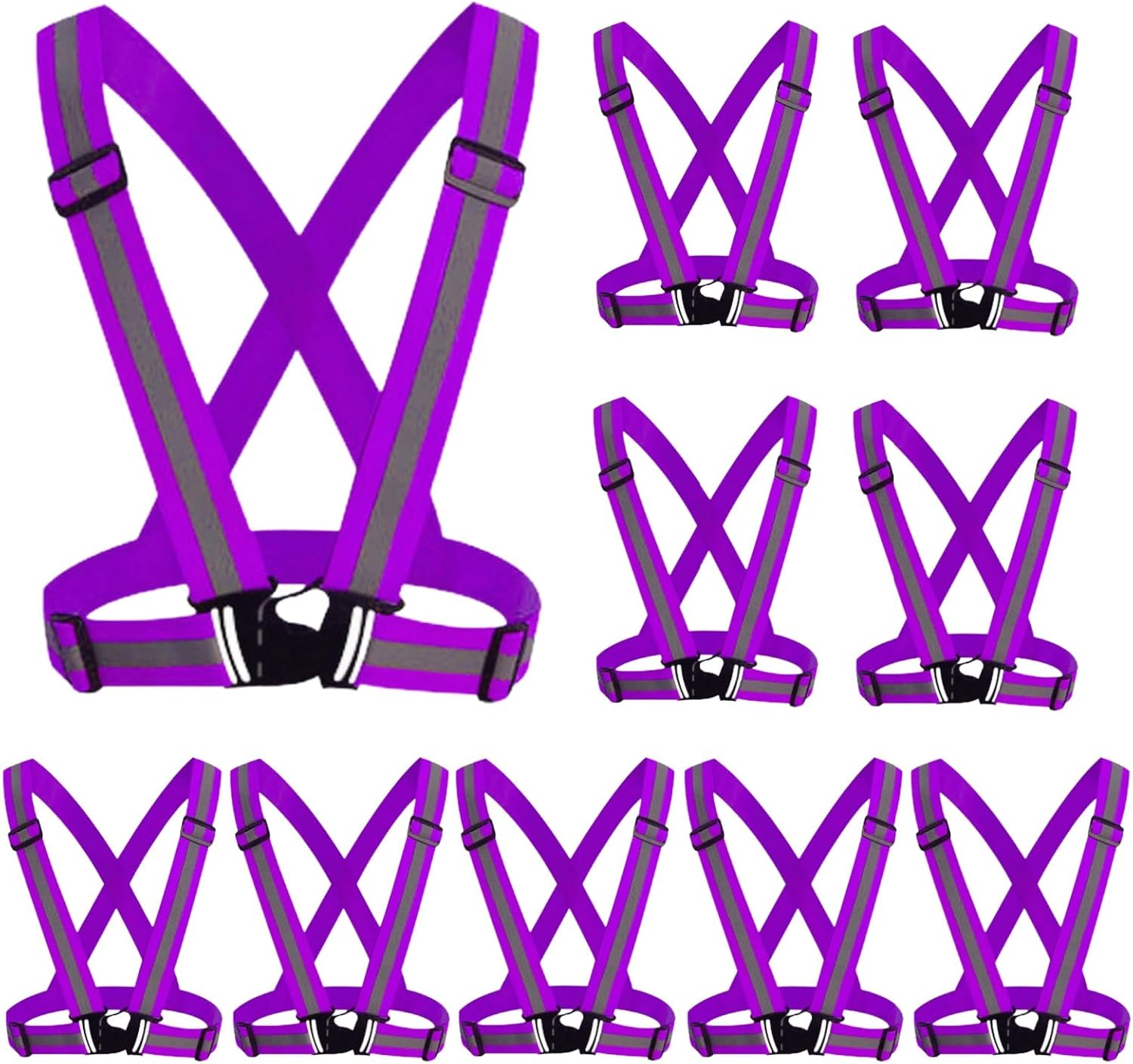 Reflective Vest, High Visibility Safety Vest Straps Reflective Gear for Night Running Walking Cycling for Men Women Kids
