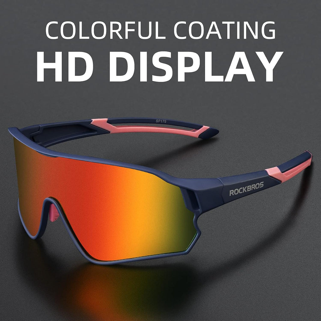 ROCKBROS Polarized Sports Sunglasses Anti-Glare HD Cycling Sun Glasses