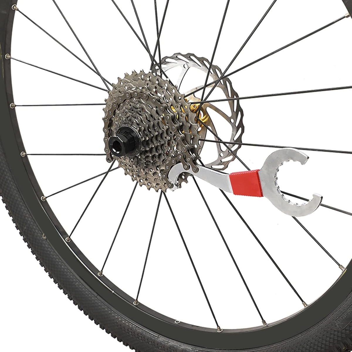 6 Pcs Bicycle Repair Tools Kit, Bike Cassette Removal Tool, Sprocket Removal Tools Sprocket Remover for Mountain Bike, Road Bike