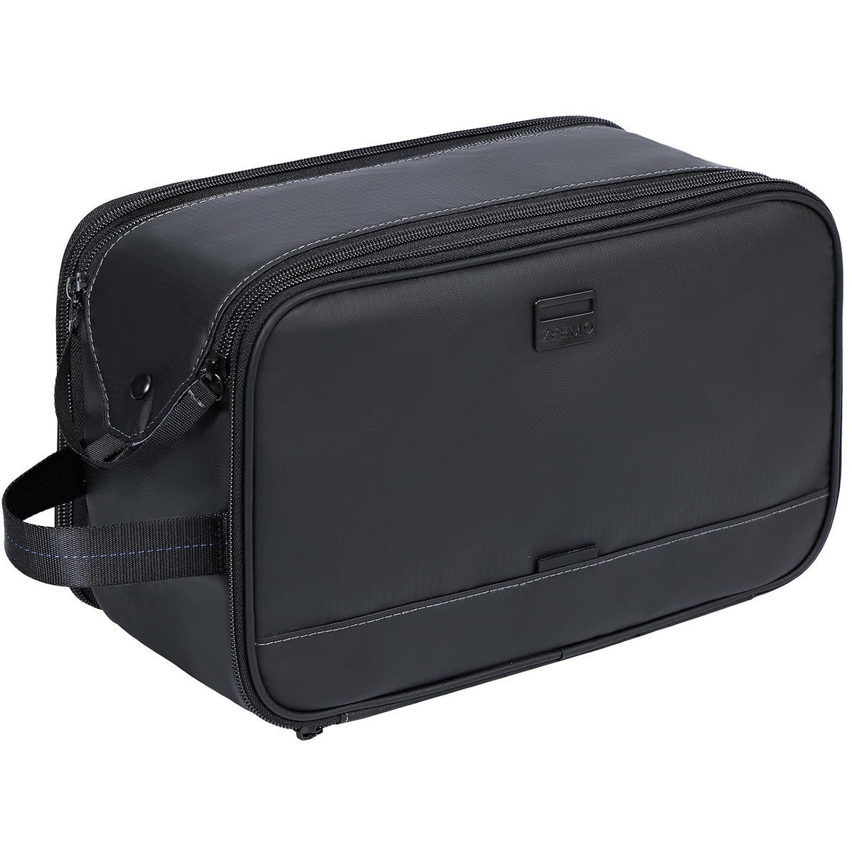 ZEEMO Travel Toiletry Bag for Men, Full Open Dopp Kit with Dual Compartment