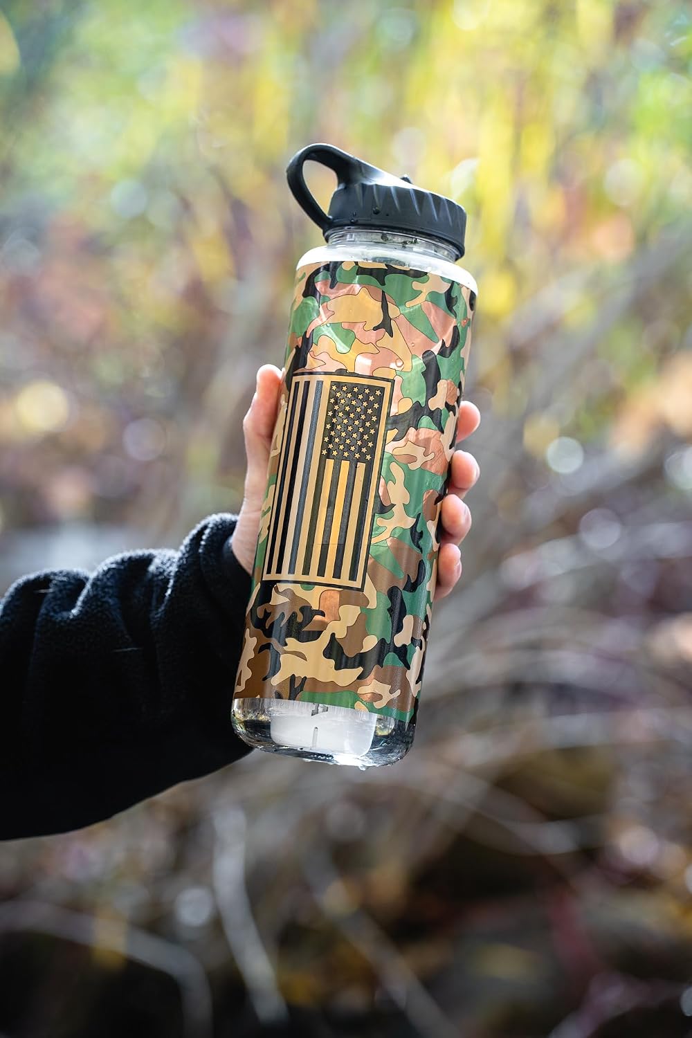 Epic Water Filters Nalgene OG Water Bottle with Filter, USA Made, BPA Free, Removes 99.99% Tap Water Contaminants, Forever Chemicals (Military Support, 48 Ounce)
