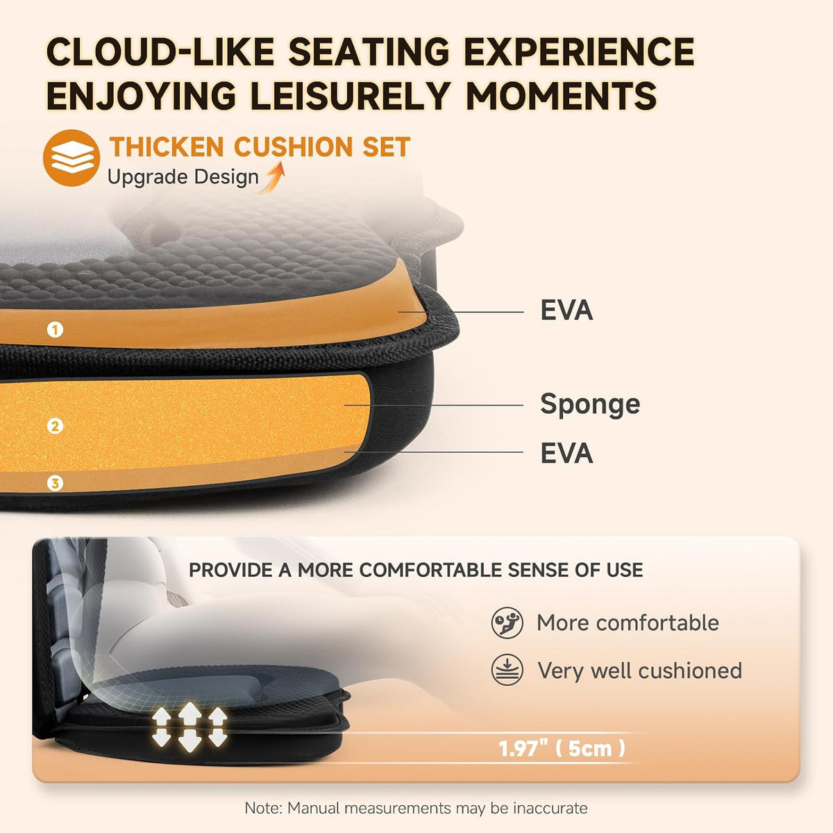 Trymaker Kayak Seats with Back Support, Thick Paddle Board Seat