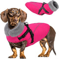 Queenmore Small Dog Coat, Dog Coat for Small Dogs with Harness Built in