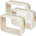 PACKISM Clear Makeup Bag Foldable - TSA Approved Toiletry Bag for Travel