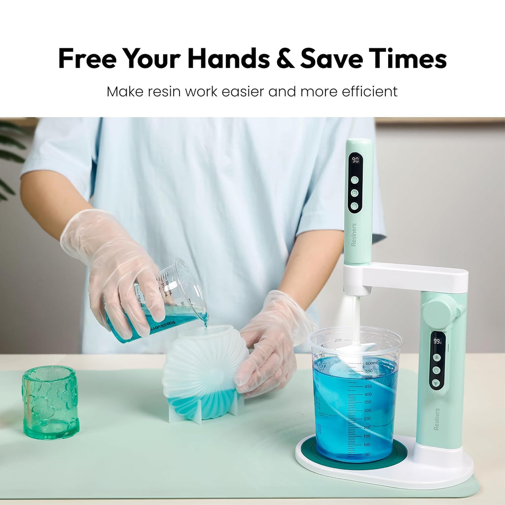 Resiners Airflow Epoxy Resin Mixer with Adjustable Stand, LED, Hands-Free