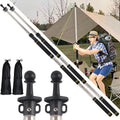 Tarp Poles,Tent Poles Set of 2 2Ft to 6Ft Replacement Canopy Poles Heavy Duty Telescoping Tent Poles for Tarp Outdoor Camping Awning Poles Adjustable Sturdy Durable Shade Cloth Poles, Black