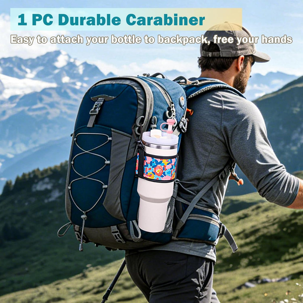 LUCKINEE Tumbler Holder with Strap Water Bottle Strap for Stanley Cup