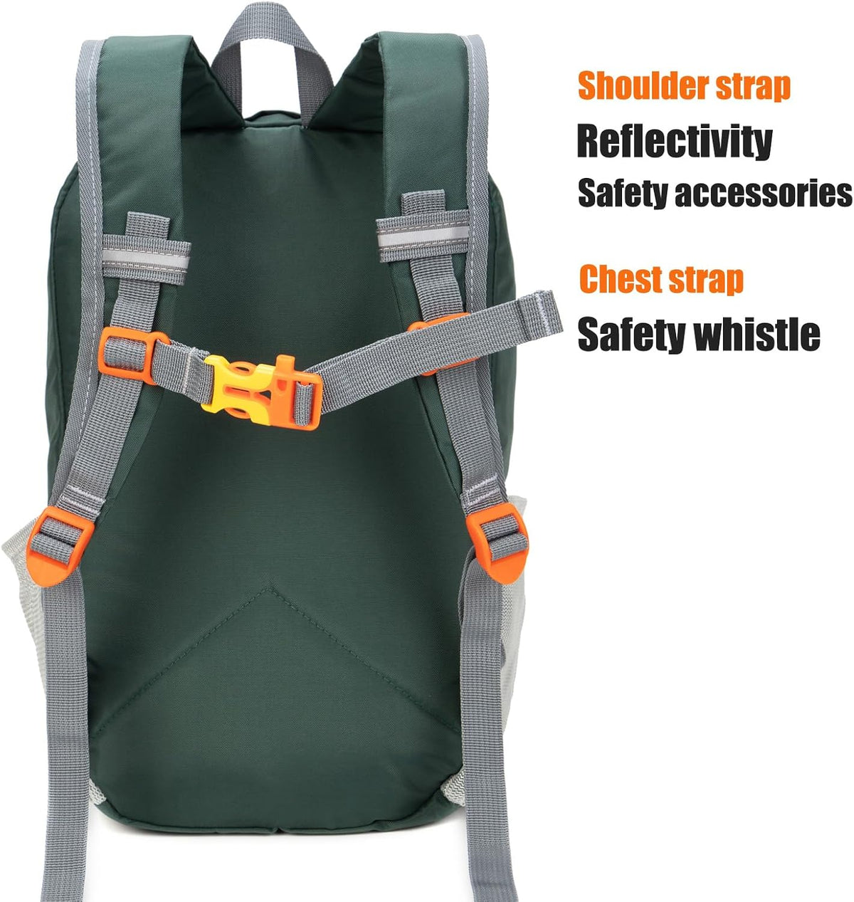 IVYGREEN Small Kids Hiking Backpack for Camping or Short Trip, Green, S