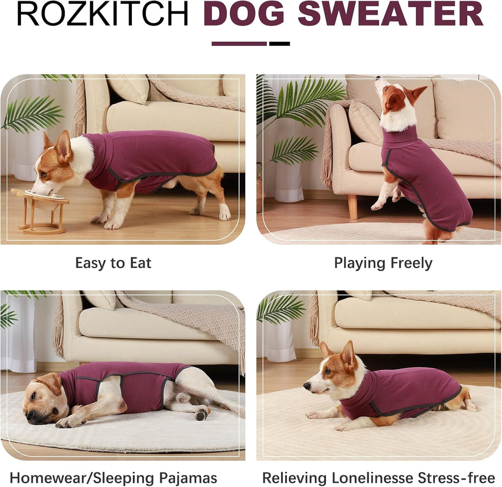 ROZKITCH Dog Sweater S, Warm Turtleneck Shirt for Medium Dogs