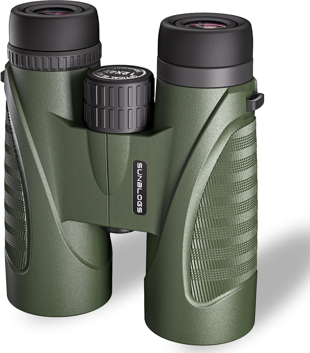 12x42 Binoculars for Adults High Powered, Super Bright BAK4 Prism Waterproof HD Binoculars with Low Light Vision for Bird Watching Hiking Hunting Outdoor Travel Road Trip Stargazing Cruise (Green)