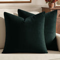 MIULEE Velvet Throw Pillow Covers 18x18 Inch Pack of 2 Army Green