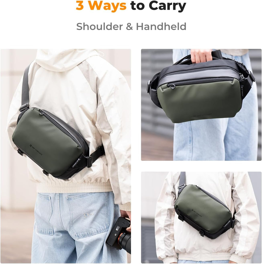 K&F CONCEPT 2 in 1 Camera Sling Bag, Everyday Shoulder Bag