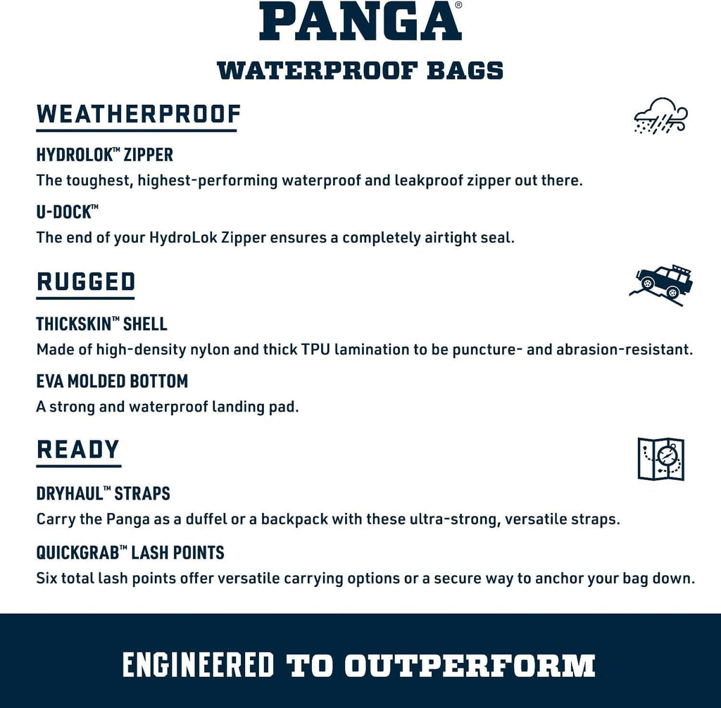 YETI Panga 28 Airtight Waterproof Submersible Backpack, Olive/King Crab Orange