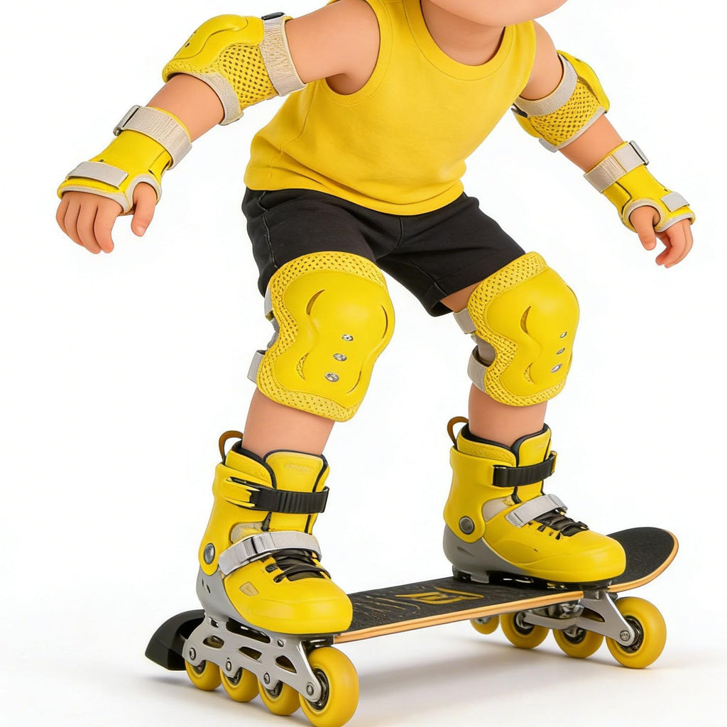 Kids Knee Pads Elbow Pads with Wrist Guards, Child Protective Gear Set for Roller Skates