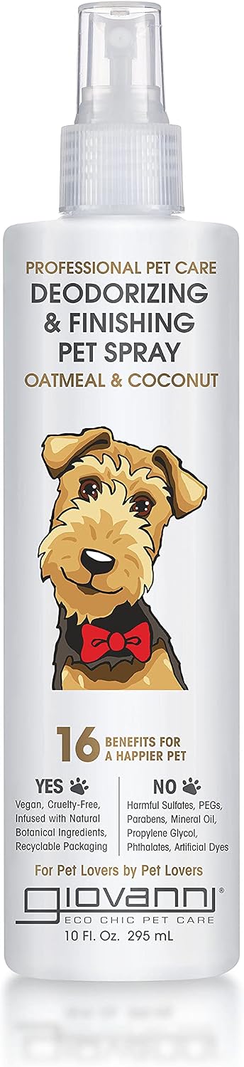 GIOVANNI Professional Pet Deodorizing & Finishing Pet Spray, Silkens, 10 oz