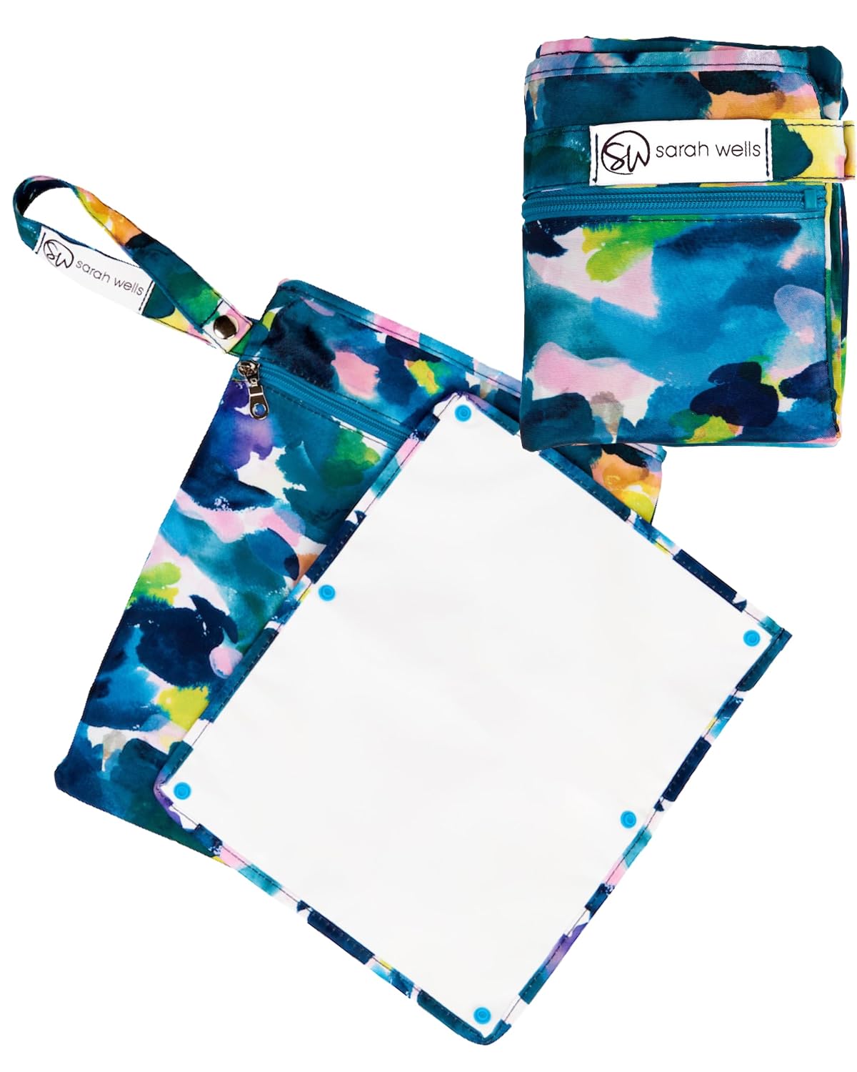 Sarah Wells Pumparoo Wet/Dry Bag with Staging Mat (Aquarelle)