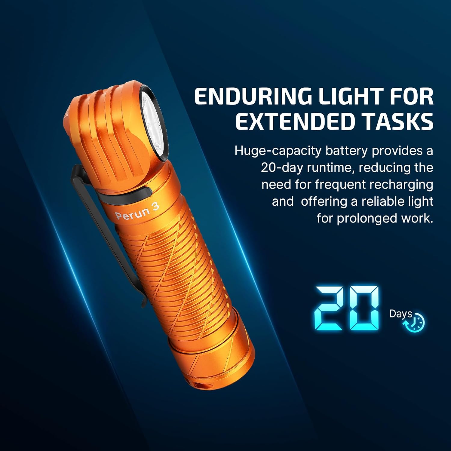 OLIGHT Perun 3 Headlamp Rechargeable, Red Light, Waterproof, Orange