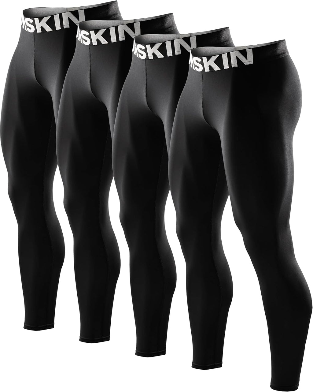 DRSKIN Men’s Compression Pants (5/4/3 Pack) Quick Dry Tights Leggings Sports Baselayer Running Gym Workout
