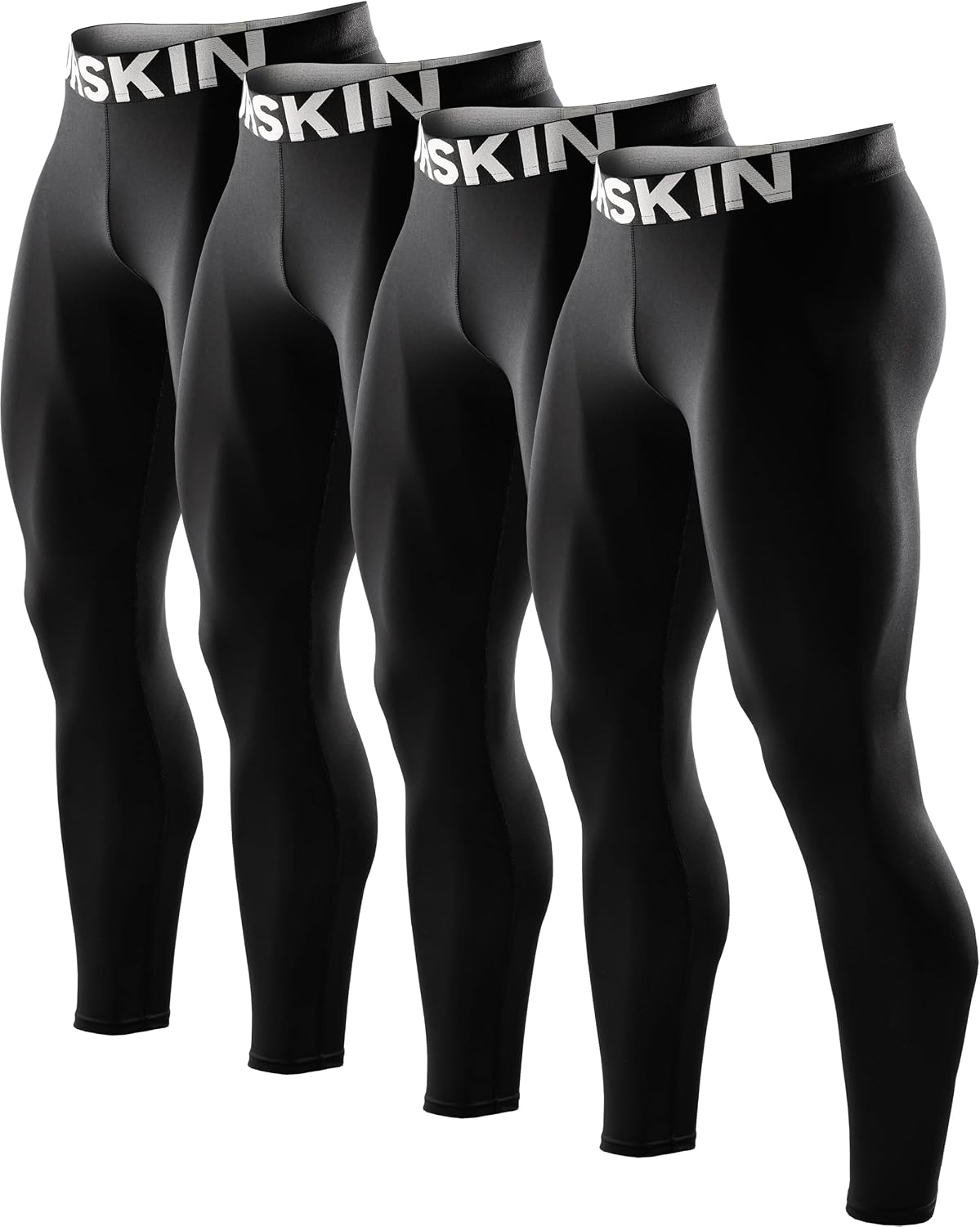 DRSKIN Men’s Compression Pants (5/4/3 Pack) Quick Dry Tights Leggings Sports Baselayer Running Gym Workout
