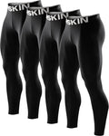 DRSKIN Men’s Compression Pants (5/4/3 Pack) Quick Dry Tights Leggings Sports Baselayer Running Gym Workout