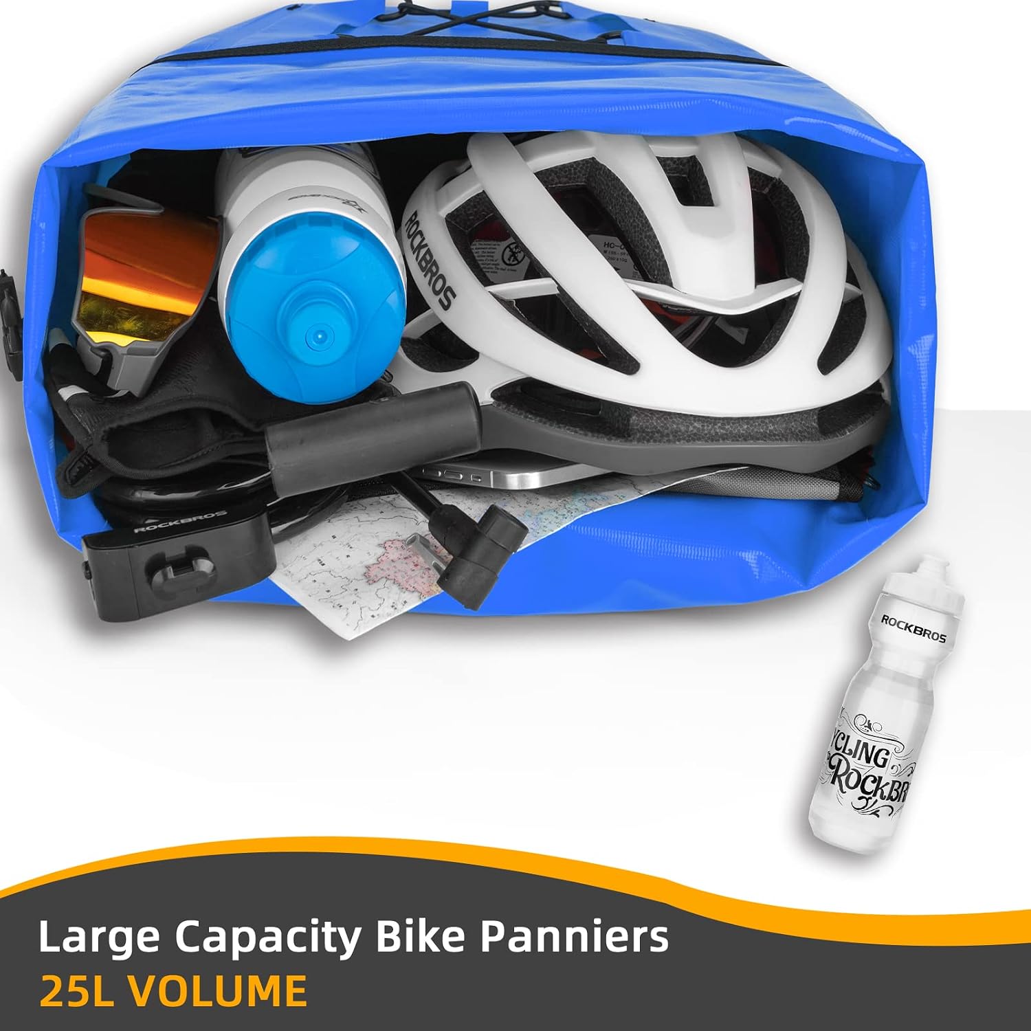 ROCKBROS Bike Panniers Waterproof Max 30L Capacity Cycling Traveling 2 Pack