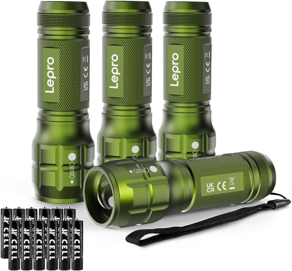 Lepro Lighting Ever LED Flashlight, High Lumens Waterproof Adjustable Focus