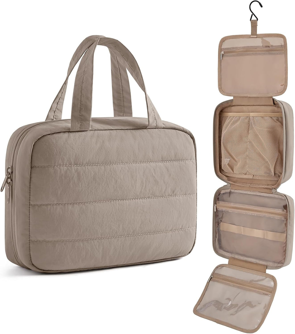 LIGHT FLIGHT Travel Toiletry Bag - Hanging Makeup Organizer for Women & Men