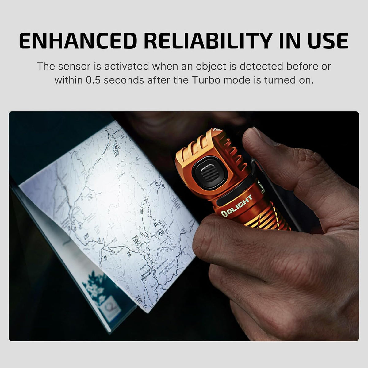 OLIGHT Perun 3 Headlamp Rechargeable, Red Light, Waterproof, Orange