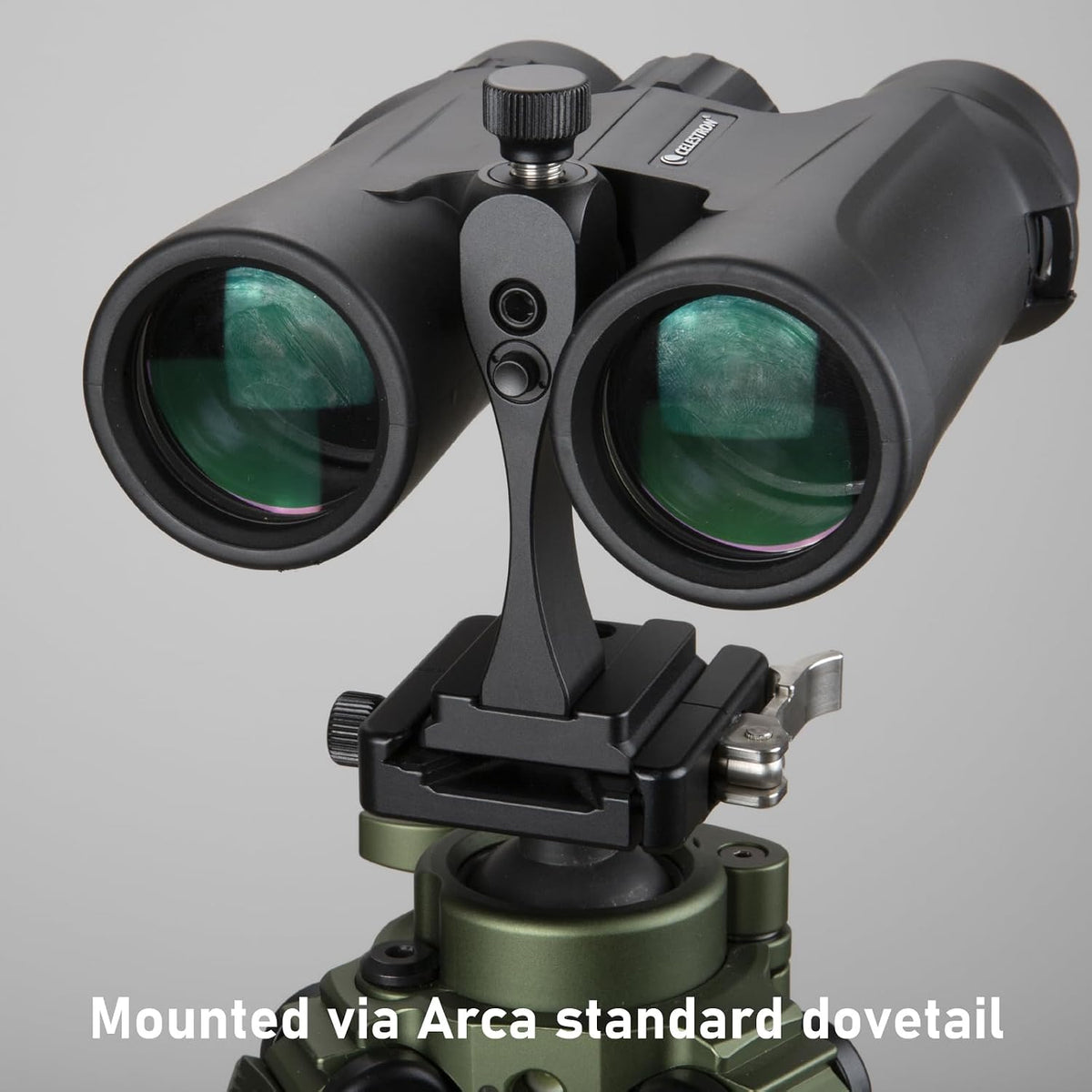 Binocular Tripod Adapter | Quick Release, 1/4"-20 Thread & Arca-Dovetail, CNC Aluminum, Anti-Drop, Fits Most Binoculars