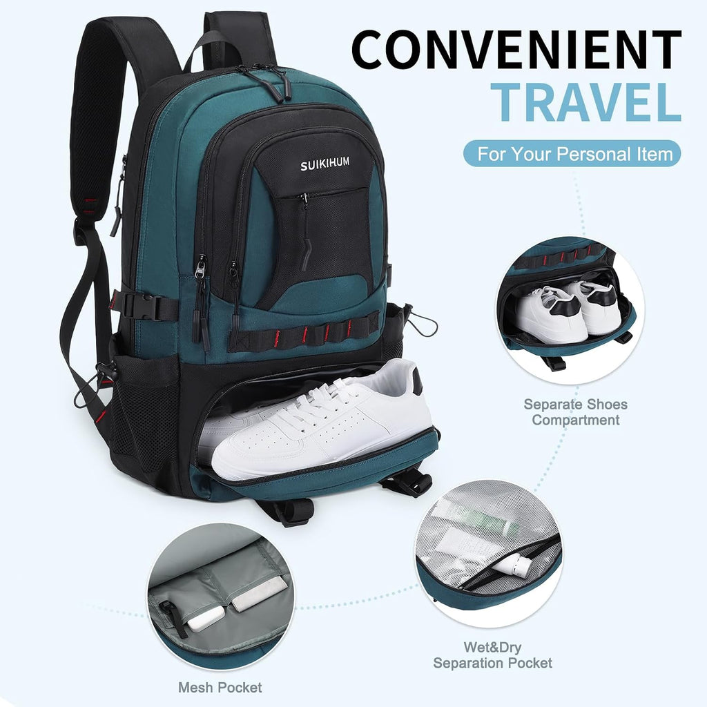 Hiking Daypack Camping Expandable Travel Backpack Men Women 40L