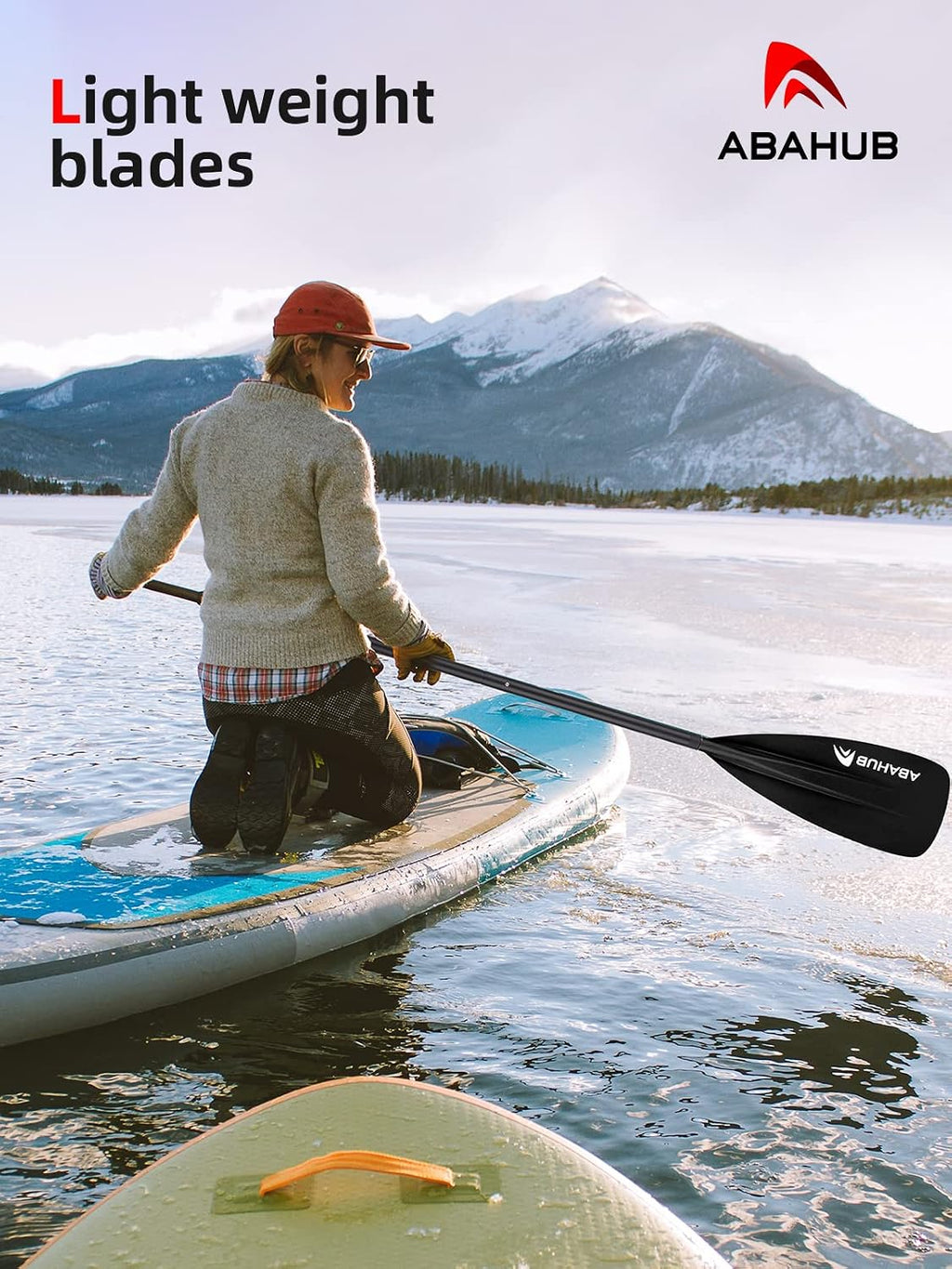 Abahub 3/4-Piece Adjustable SUP Paddle, Lightweight Aluminum Alloy Shaft