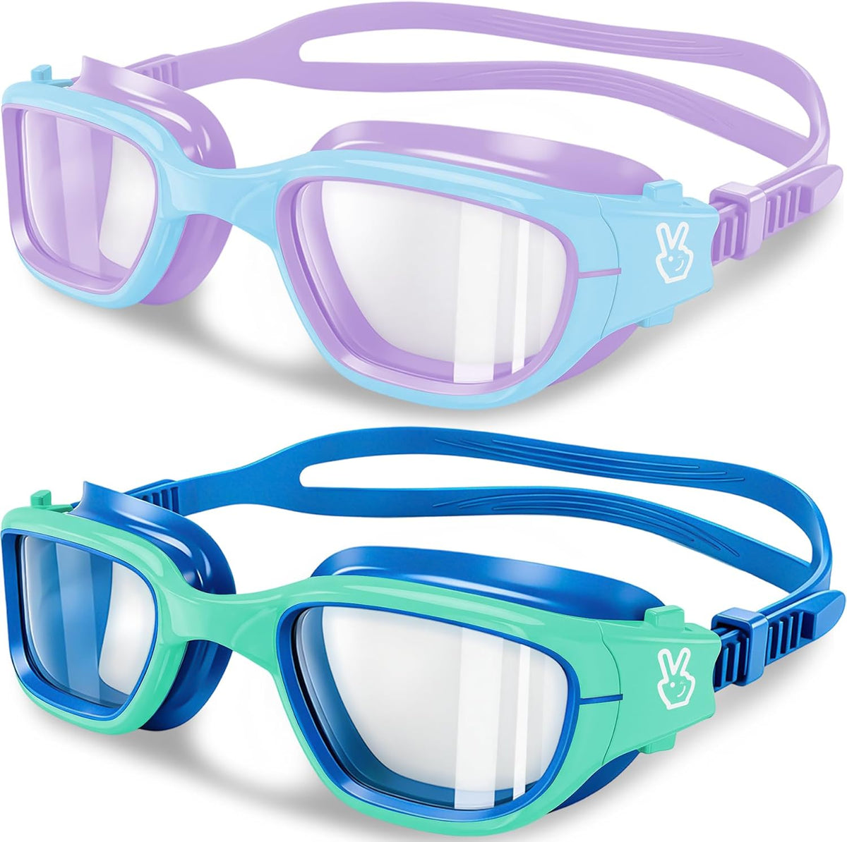 Vvinca Kids Swim Goggles Anti-Fog UV Protection No Leak for 3-14 Pool Swim