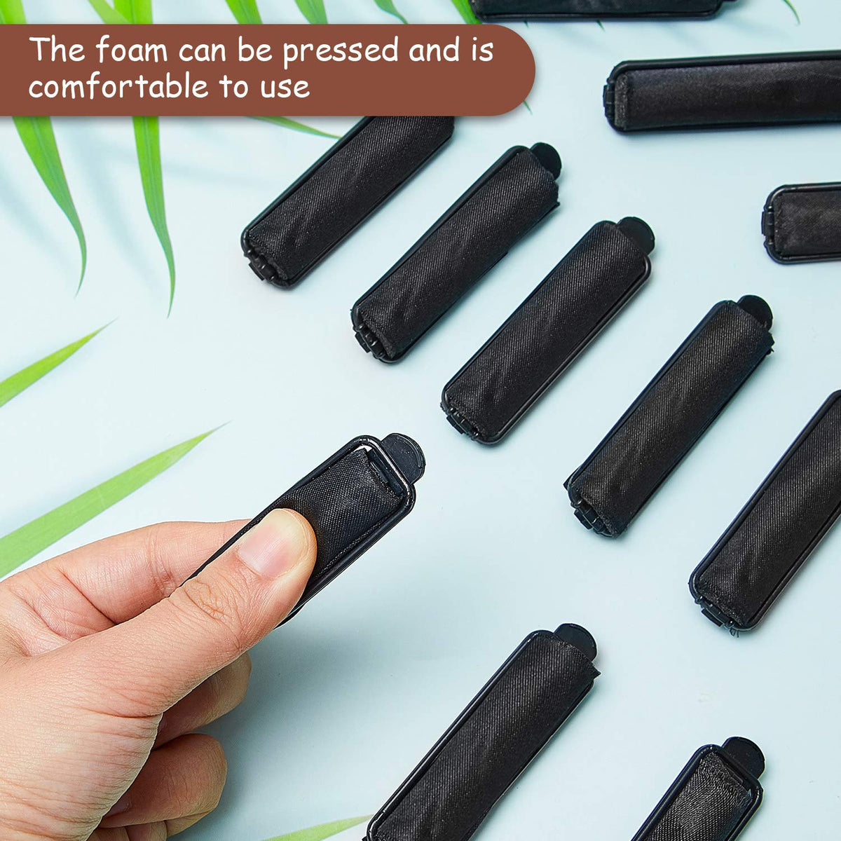WILLBOND 40 Pieces Sponge Hair Rollers Silk Foam Satin Rollers for Women