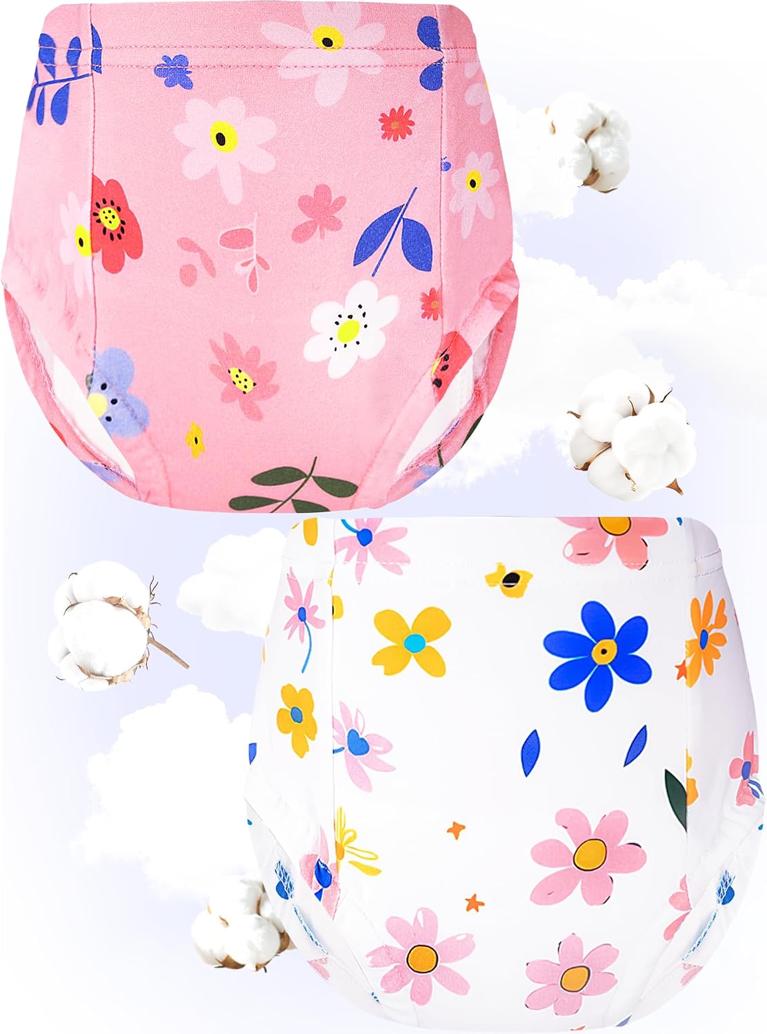 Potty Training Underwear Girls Toddler Pants Up Airy Flower Unicorn 4-5T