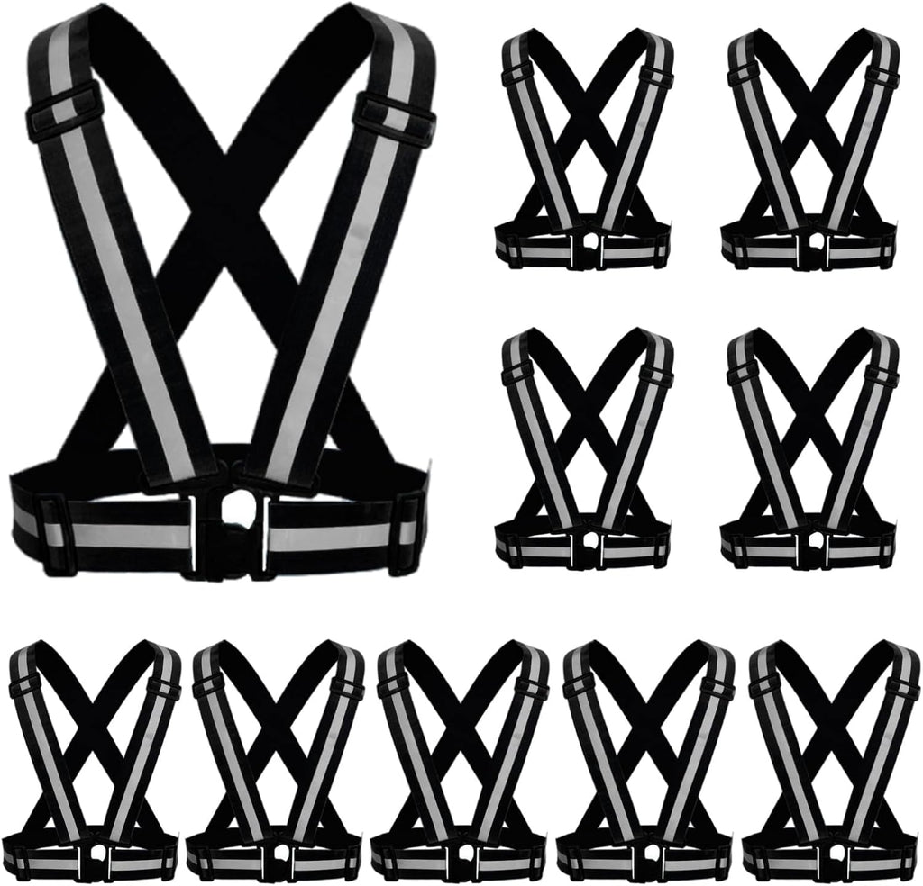 Reflective Vest, High Visibility Safety Vest Straps Reflective Gear for Night Running Walking Cycling for Men Women Kids