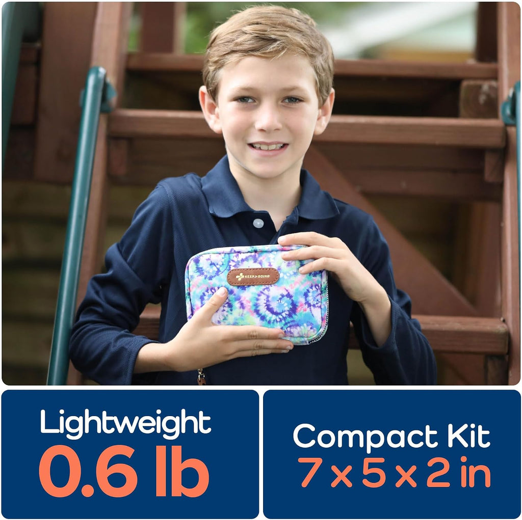 KeepGoing Travel First Aid Kit for Kids, 130 Pc. TSA-Approved Travel Size