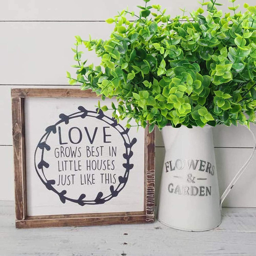 Ouddy Decor 24 Bundles Artificial Greenery Stems Fake Plants Outdoor Decor