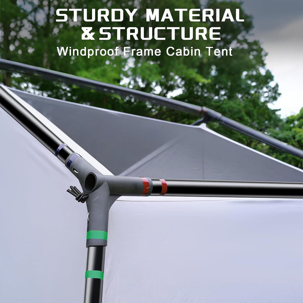 HG 6-8 Person Camping Tent Waterproof Family Cabin Tent for Camping