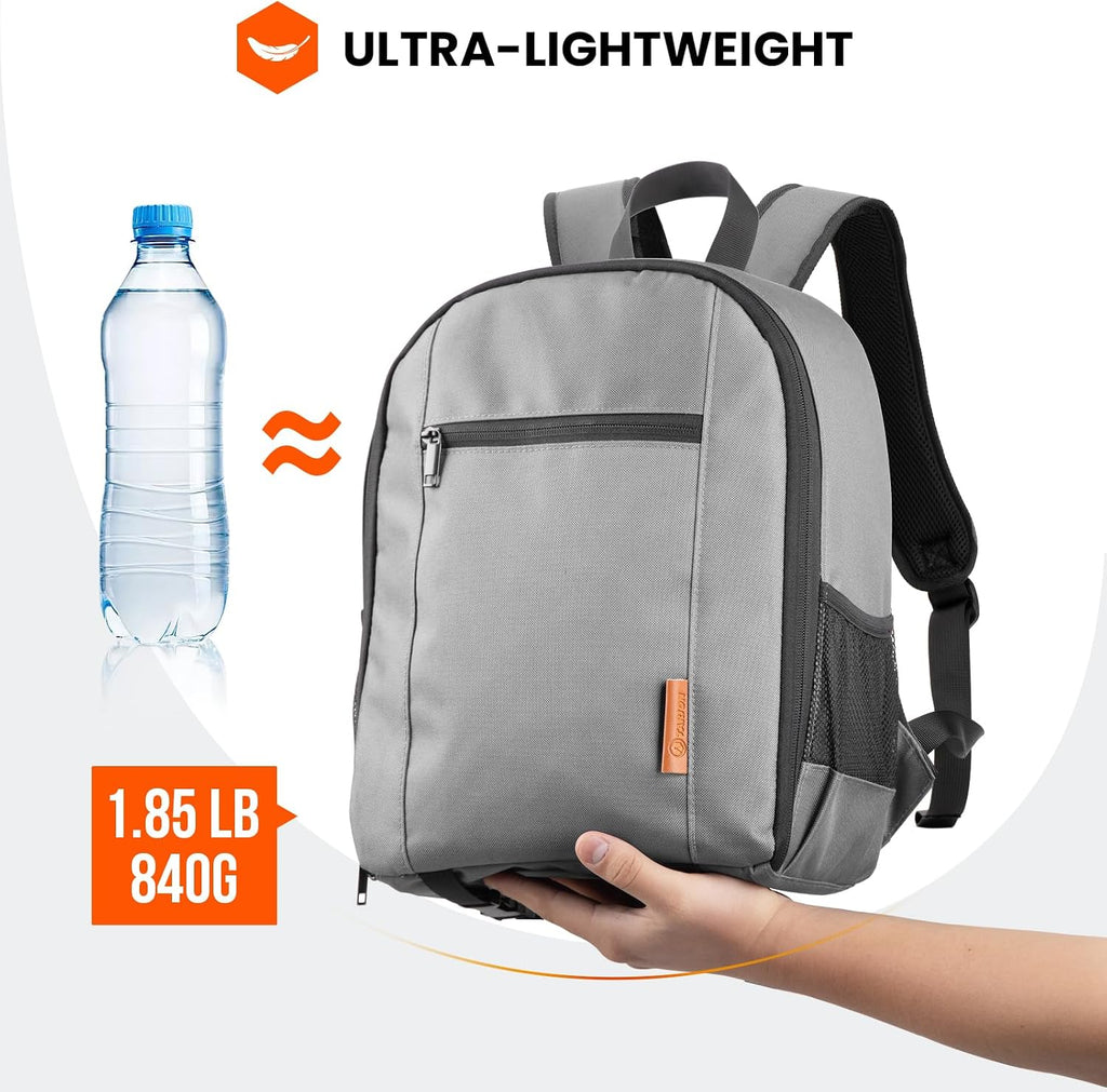 TARION Small Camera Backpack for Photographers Compact 12L Grey TB-S
