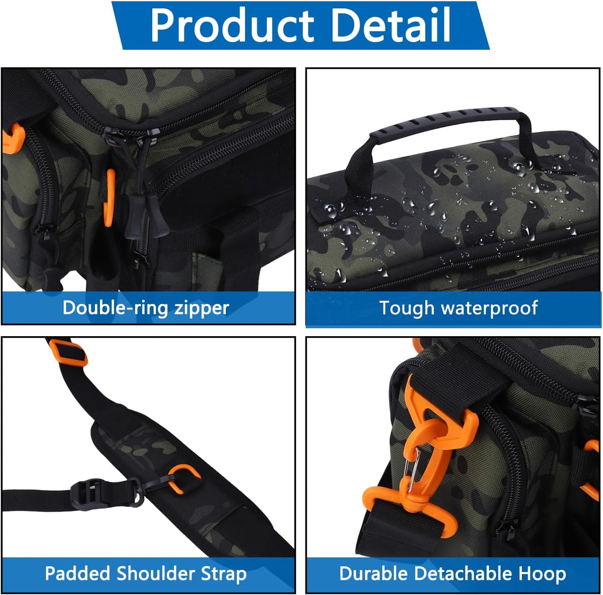 Fishing Tackle Bags with Tackle Box &Tool Set,Gifts for Men (Green)