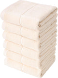 Glynniss Kitchen Towels Pack of 6, Dish Towels for Kitchen Drying Dishes, Cotton Kitchen Hand Towels (Beige, 15x25 inches - 6pcs)