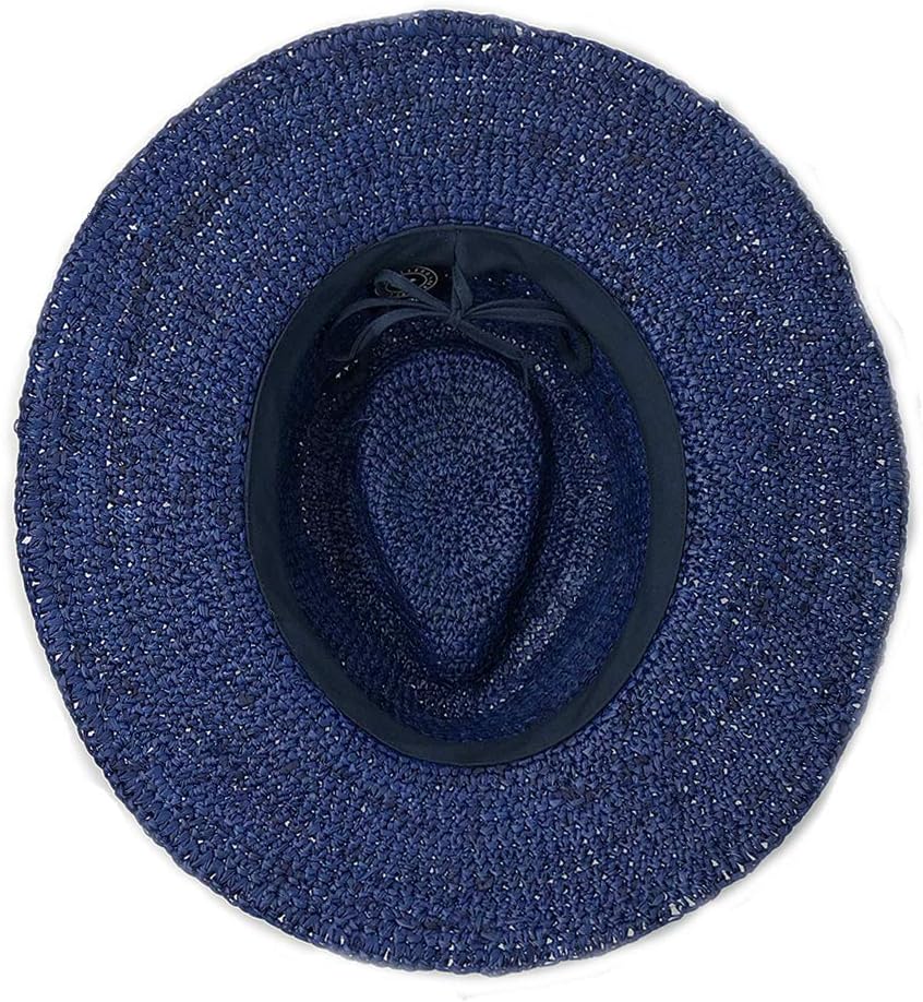 Wallaroo Hat Company – Women’s Malibu Fedora – Wide Brim Natural Fiber Sun Hat with Adjustable Sizing for Medium Crown Sizes