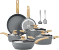 Kitchen Academy 12pcs Pots and Pans Set Non Stick, Induction Cookware