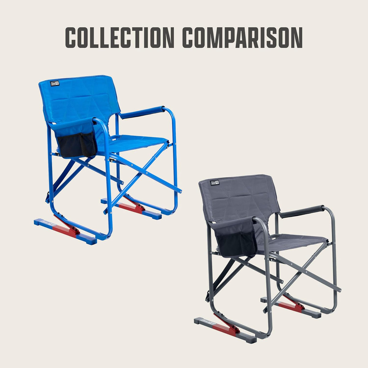 Coleman Pro Rocker Chair, Easy & Fast Folding, Up to 250lb Capacity, Great for Camping, Easily Portable, Neptune