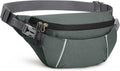 G4Free Fanny Pack for Men Crossbody Belt Bag Waist Pack with RFID Blocking Travel Hiking, Grey