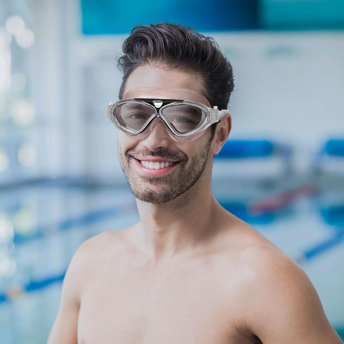OutdoorMaster Swim Mask, Wide View Swim Goggles for Adult Men Women